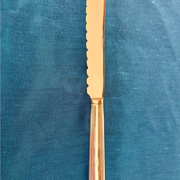 Wm A Rogers Silverplate Flatware BERKELEY Serrated Bread Knife 1929 "A" Monogram - Picture 9 of 9